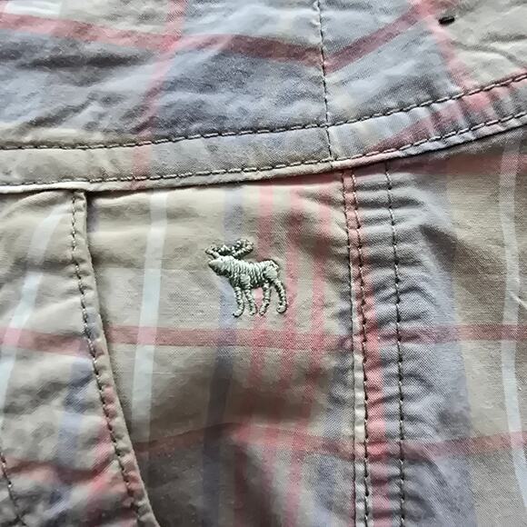 Vintage Abercrombie & Fitch Plaid Bermuda Shorts Summer Outdoor Multicolor SZ 4 - Picture 4 of 6